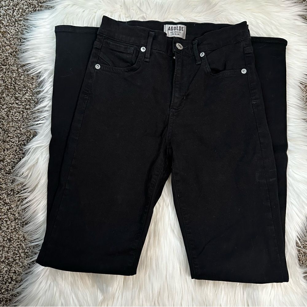 [Agolde] Black High Rise Skinny Jean - Size 24